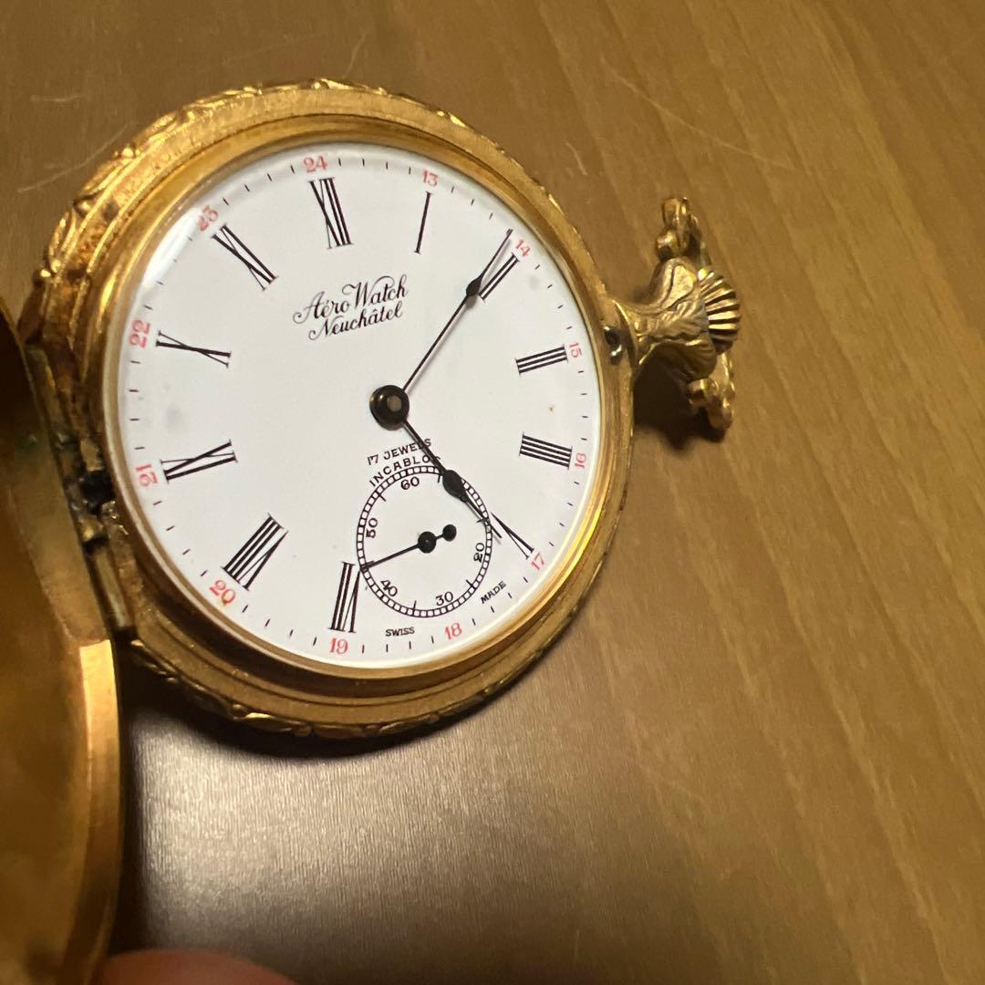 懐中時計　アンティーク　AERO WATCH