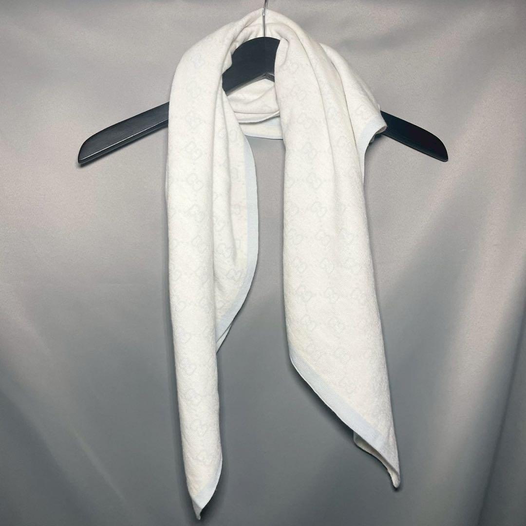 グッチ ストール ショール マフラー GUCCI ホワイト 256310