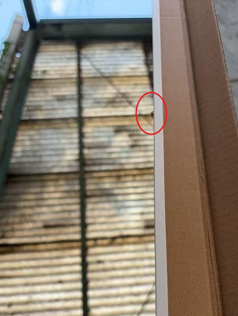 【中古】ダンスミラー 割れない鏡 幅100x160cm 姿見 白色 81番