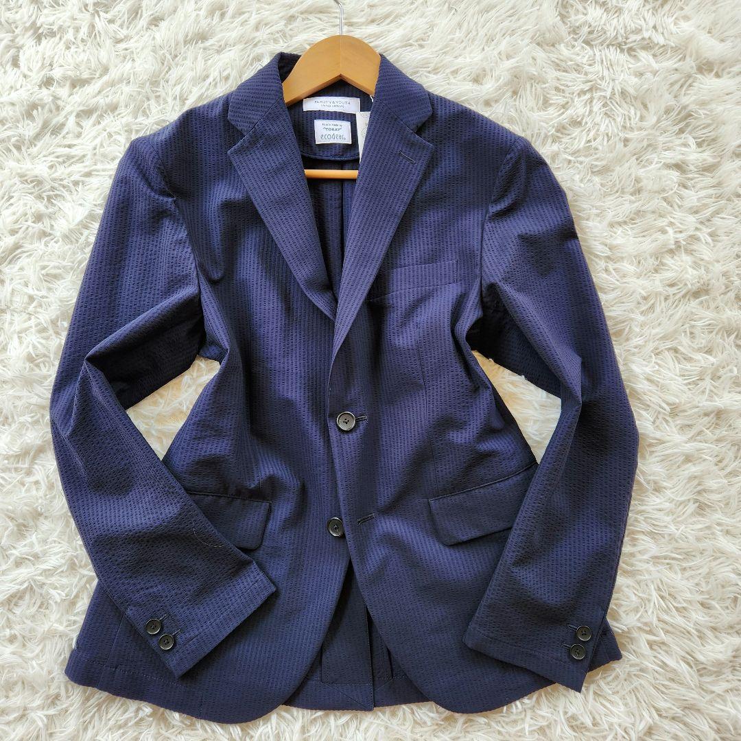 新品　ユナイテッドアローズ　アンクル　シアサッカー　セットアップ　洗える　伸縮性