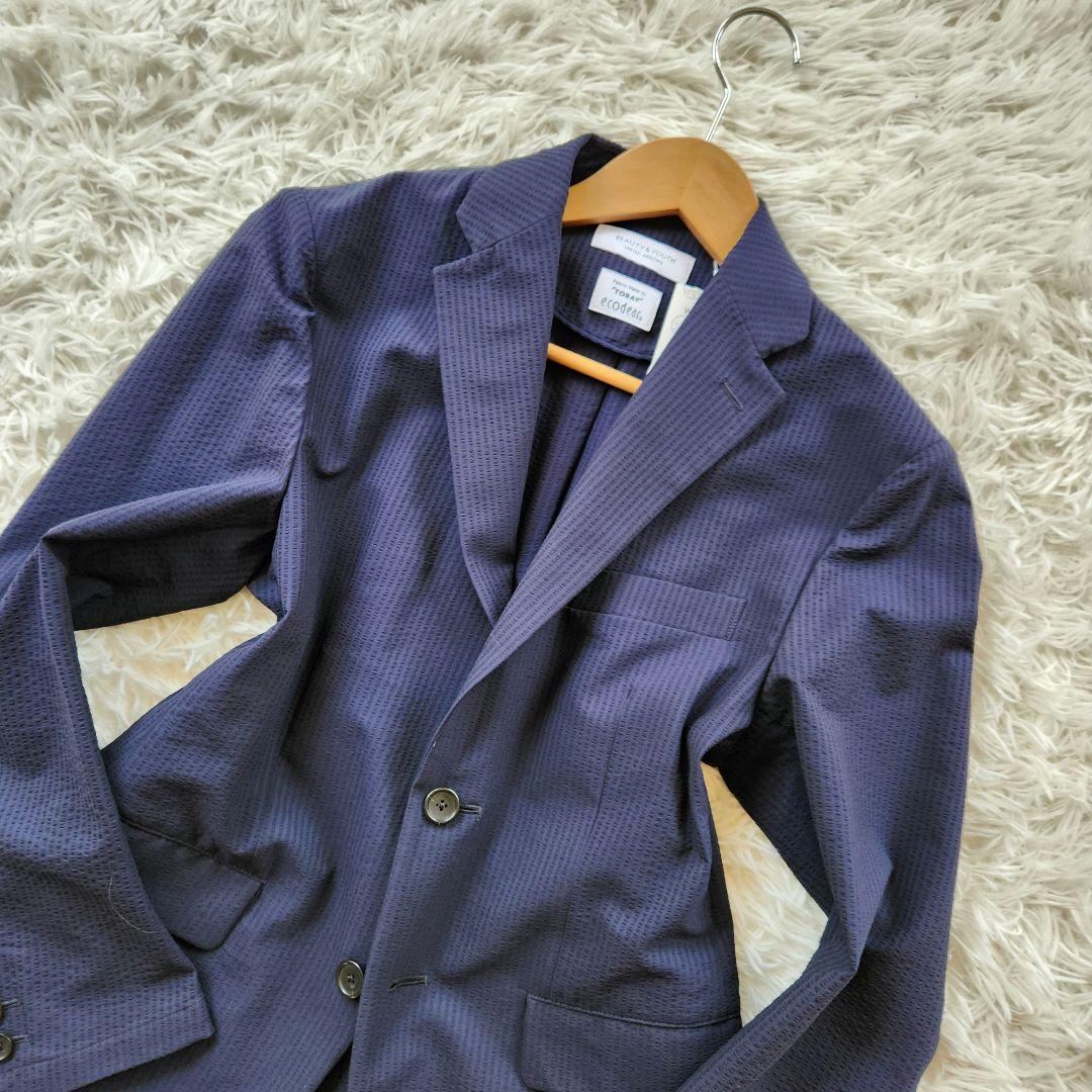 新品　ユナイテッドアローズ　アンクル　シアサッカー　セットアップ　洗える　伸縮性