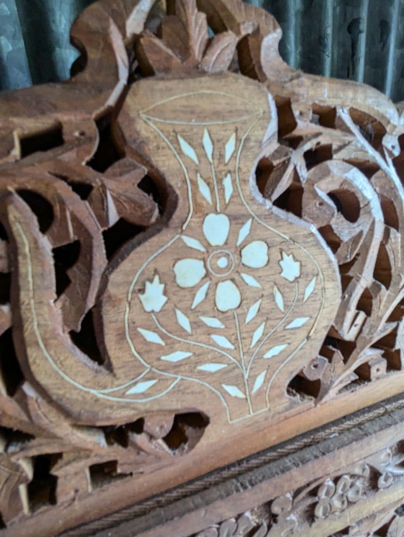 ヴィンテージ　パーテンション　4連絡 アンティークアジアン　ついたて