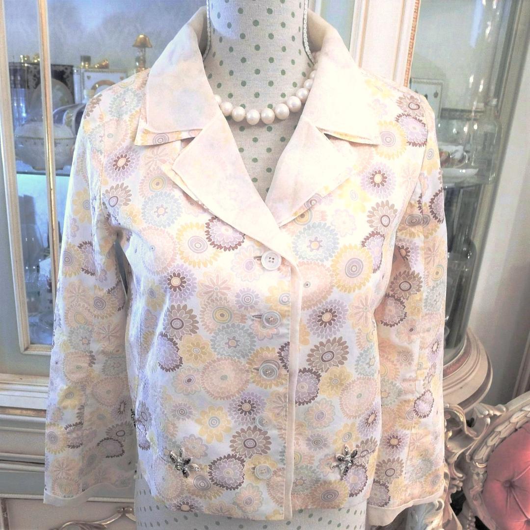 ◇【ルイヴィトン】マリーゴールドプリントトンボのようなカラーラインストーン付JK