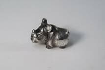 Vintage 銀製　動物のフィギュリン　ADAC　スターリングシルバー