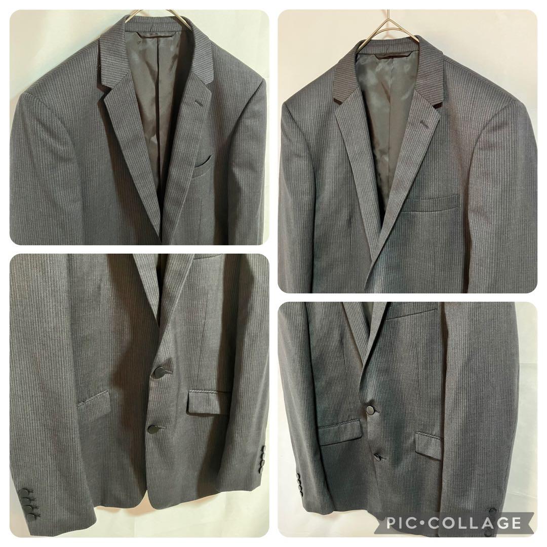 【ロエン/スリーピーススーツ/3点セット】ダークグレー/メンズM/美品古着