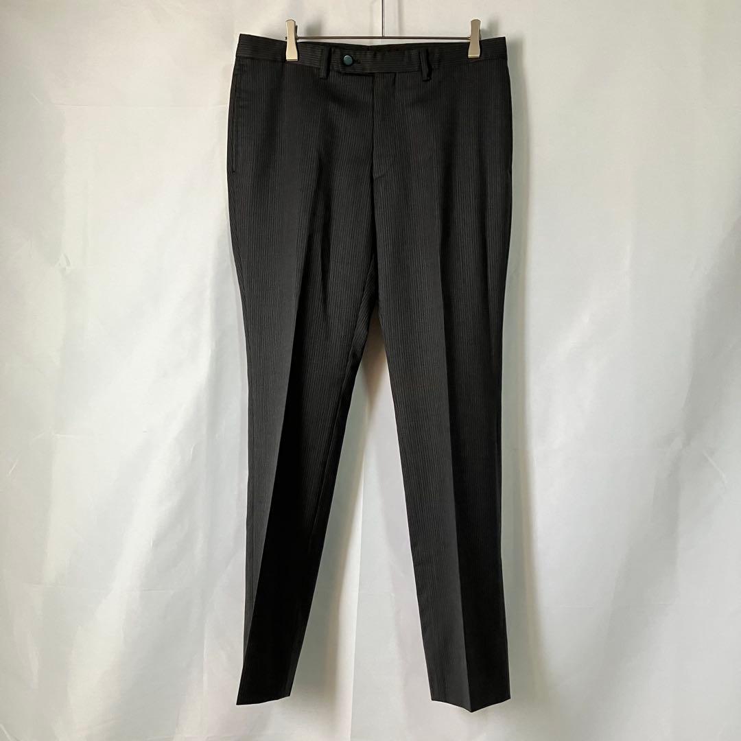 【ロエン/スリーピーススーツ/3点セット】ダークグレー/メンズM/美品古着