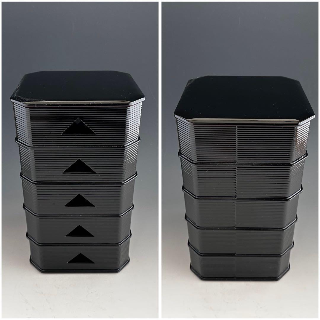 茶道具　即中斎好写　鱗透　五重　縁高　菓子器　熊谷秀穂　共箱　漆器　濃茶　茶事