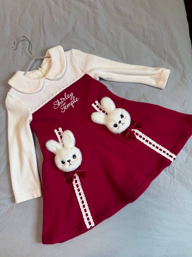 シャーリーテンプルうさぎモチーフワンピース