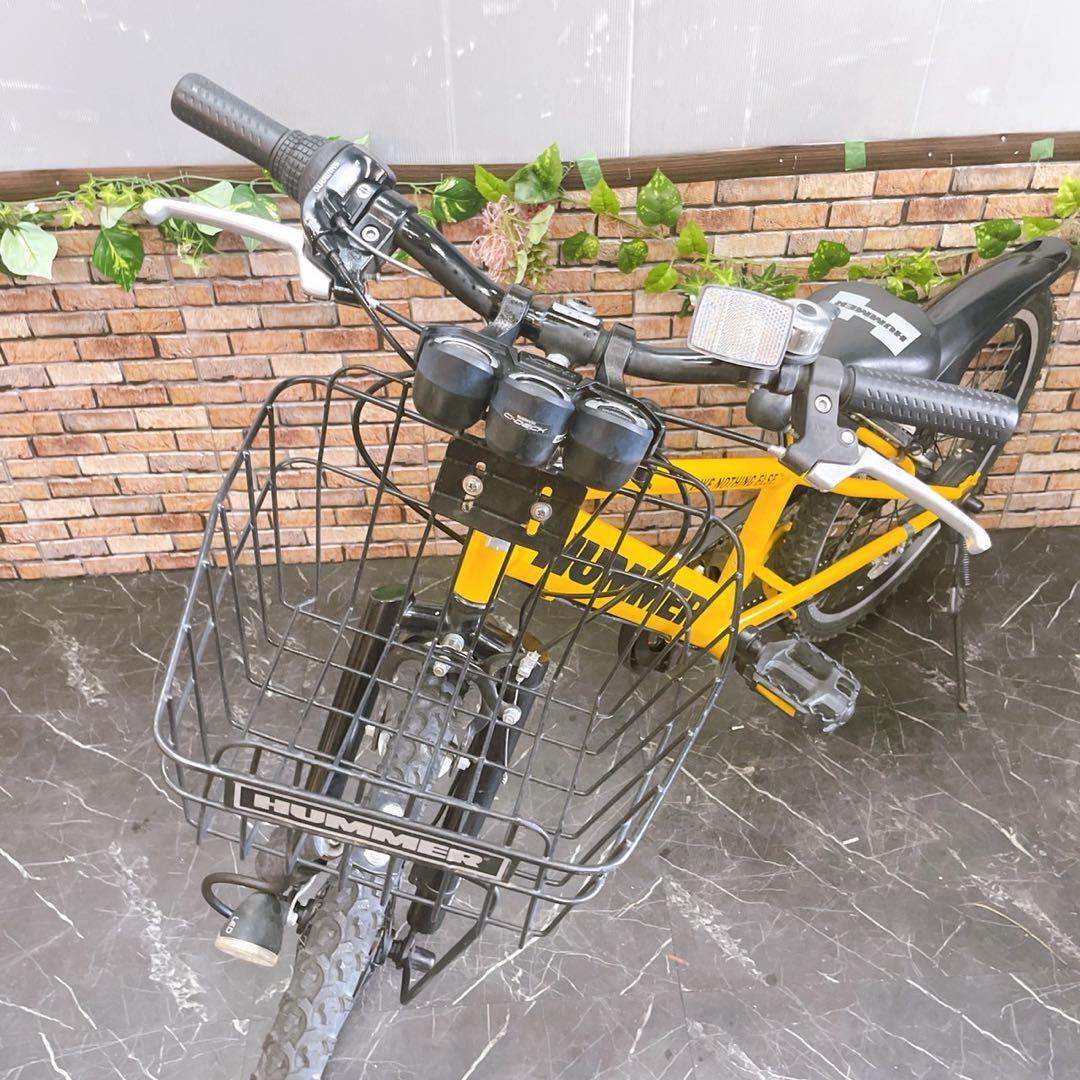 【75】子供用自転車 子供車 HUMMER イエロー 22インチ