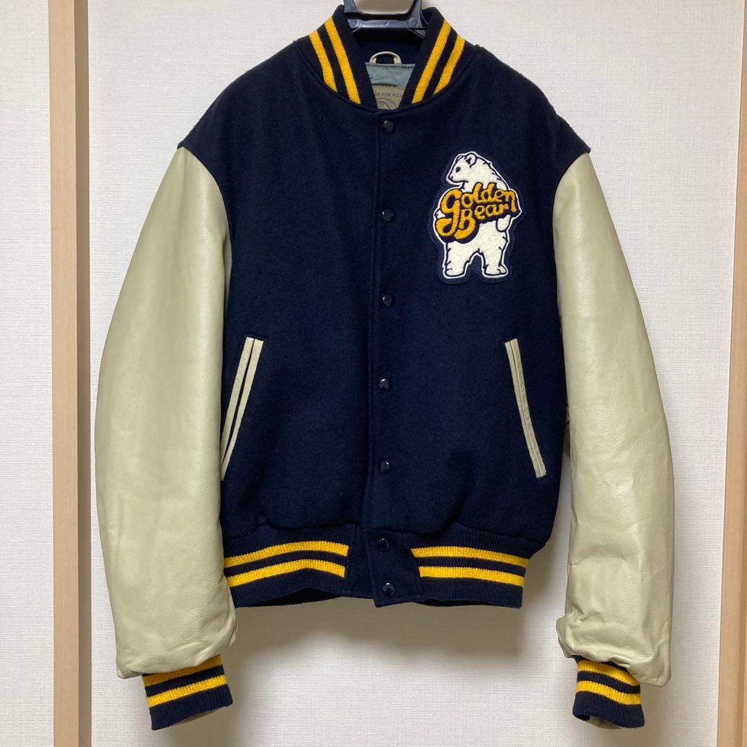 Golden Bear スタジャン ネイビー/クリーム　メンズ　古着