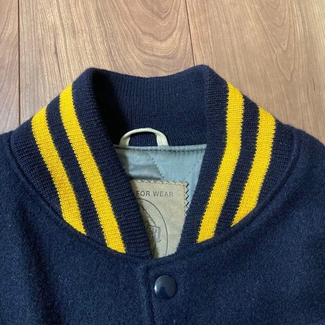 Golden Bear スタジャン ネイビー/クリーム　メンズ　古着