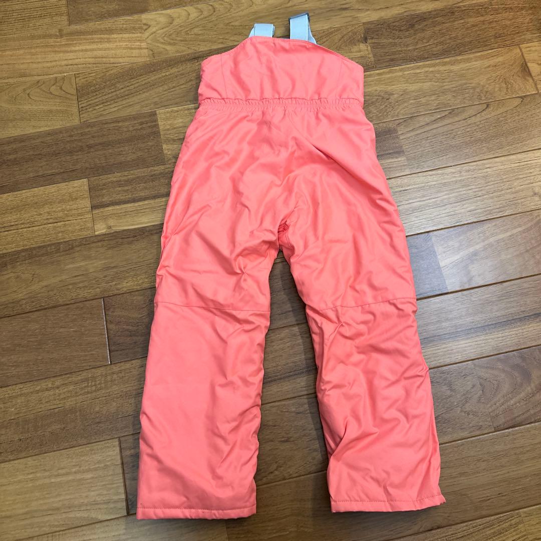 子供用スキーウェアセット　黒とピンク120 cm パープルグローブ15cm