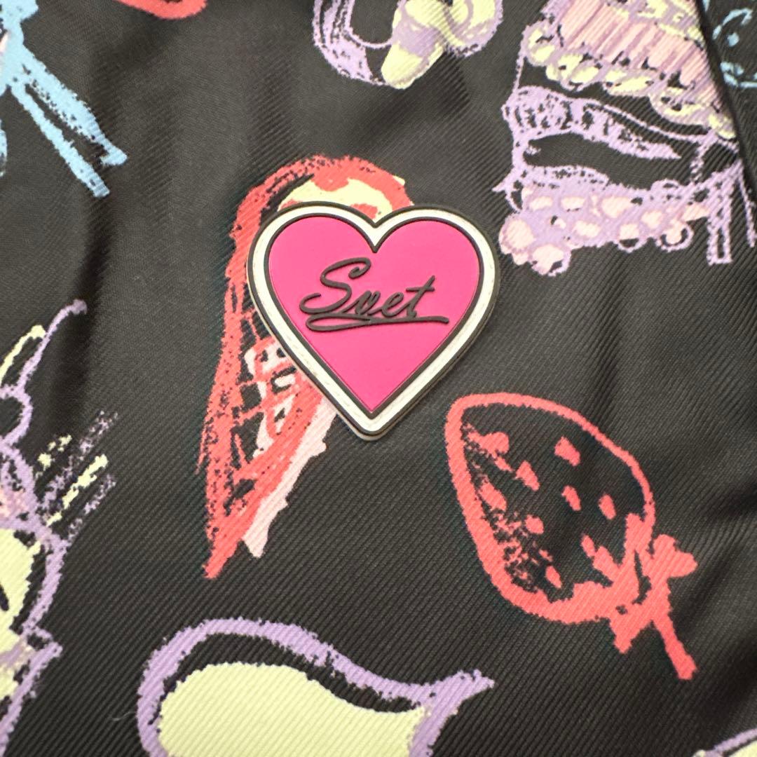 子供用スキーウェアセット　黒とピンク120 cm パープルグローブ15cm