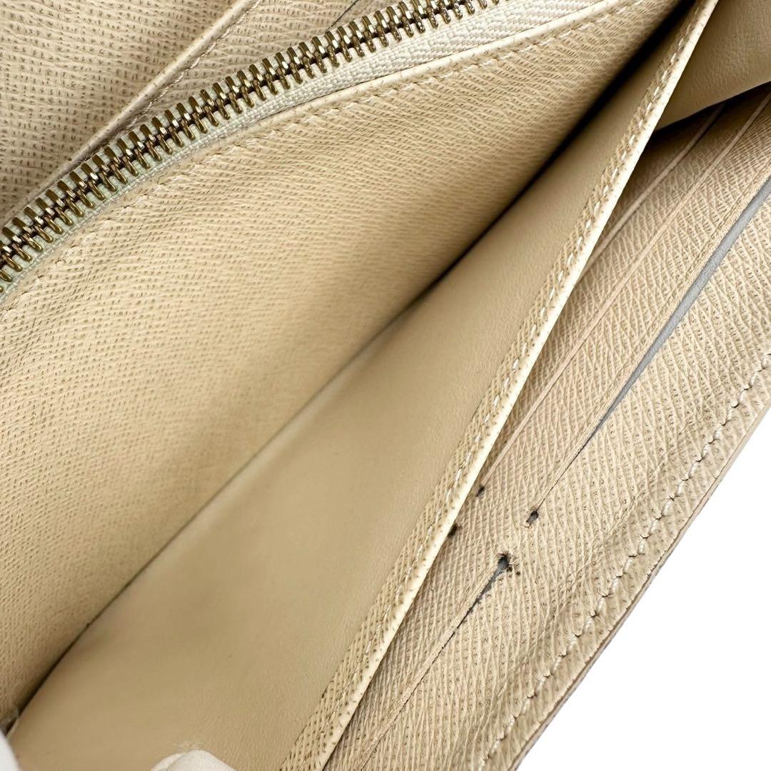 【極美品】ルイヴィトン 新型ポルトフォイユサラ 長財布 ダミエ アズール 白