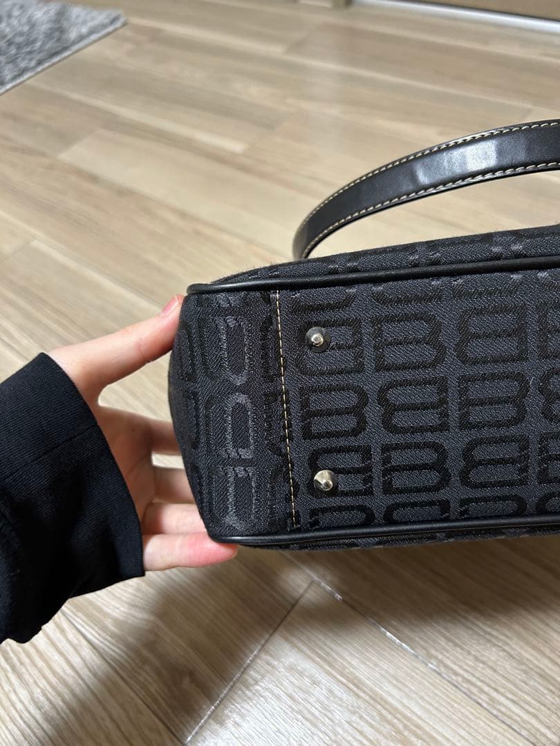 BALENCIAGA バレンシアガ トートバッグ bb柄 総柄 ブラック A4