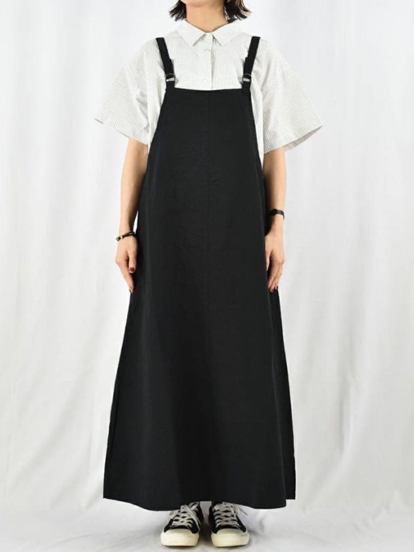 Sarahwear コットンリネンダンプサロペットジャンパースカート