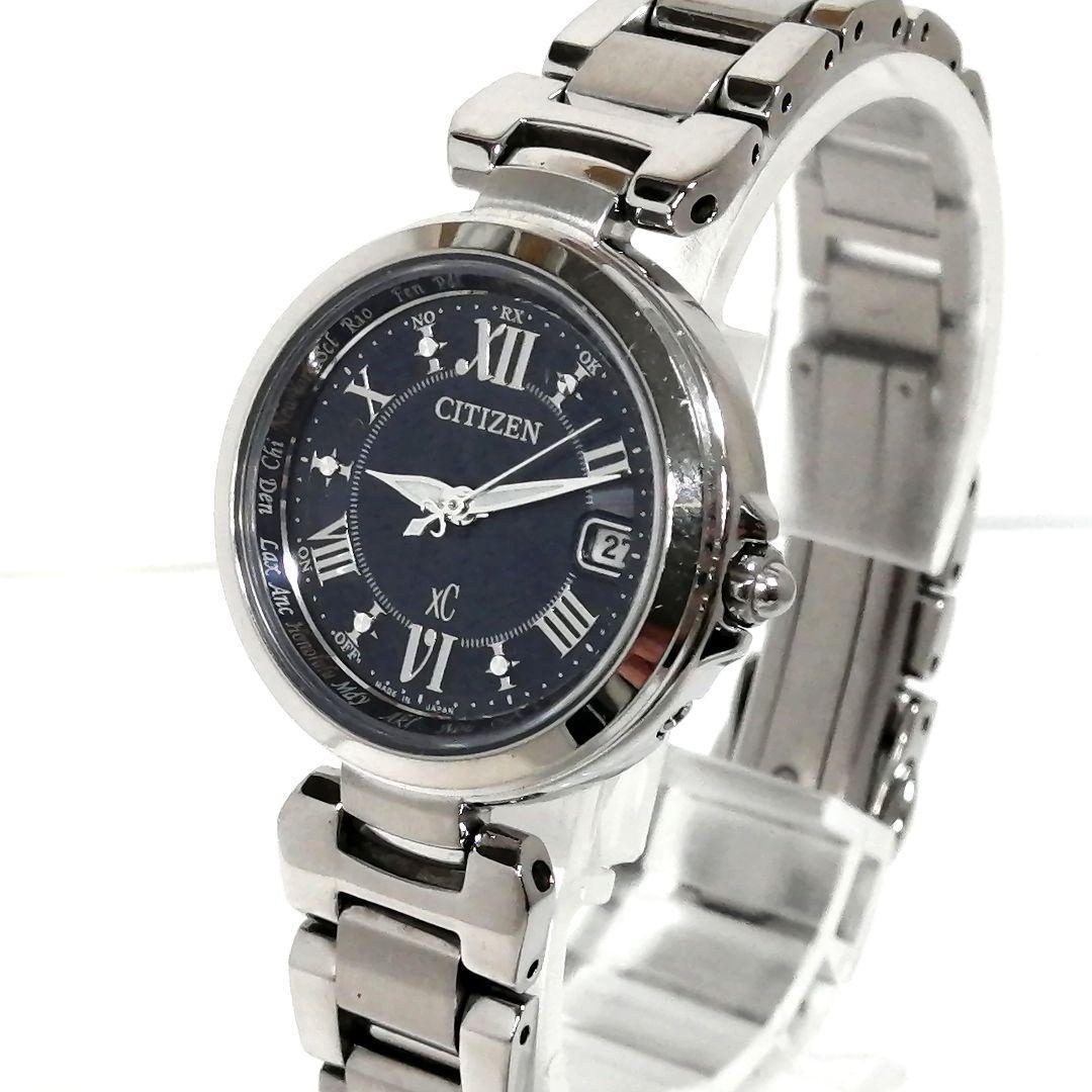 稼働✨ CITIZEN　XC　ハッピーフライト　希少色　ネイビー　デイト