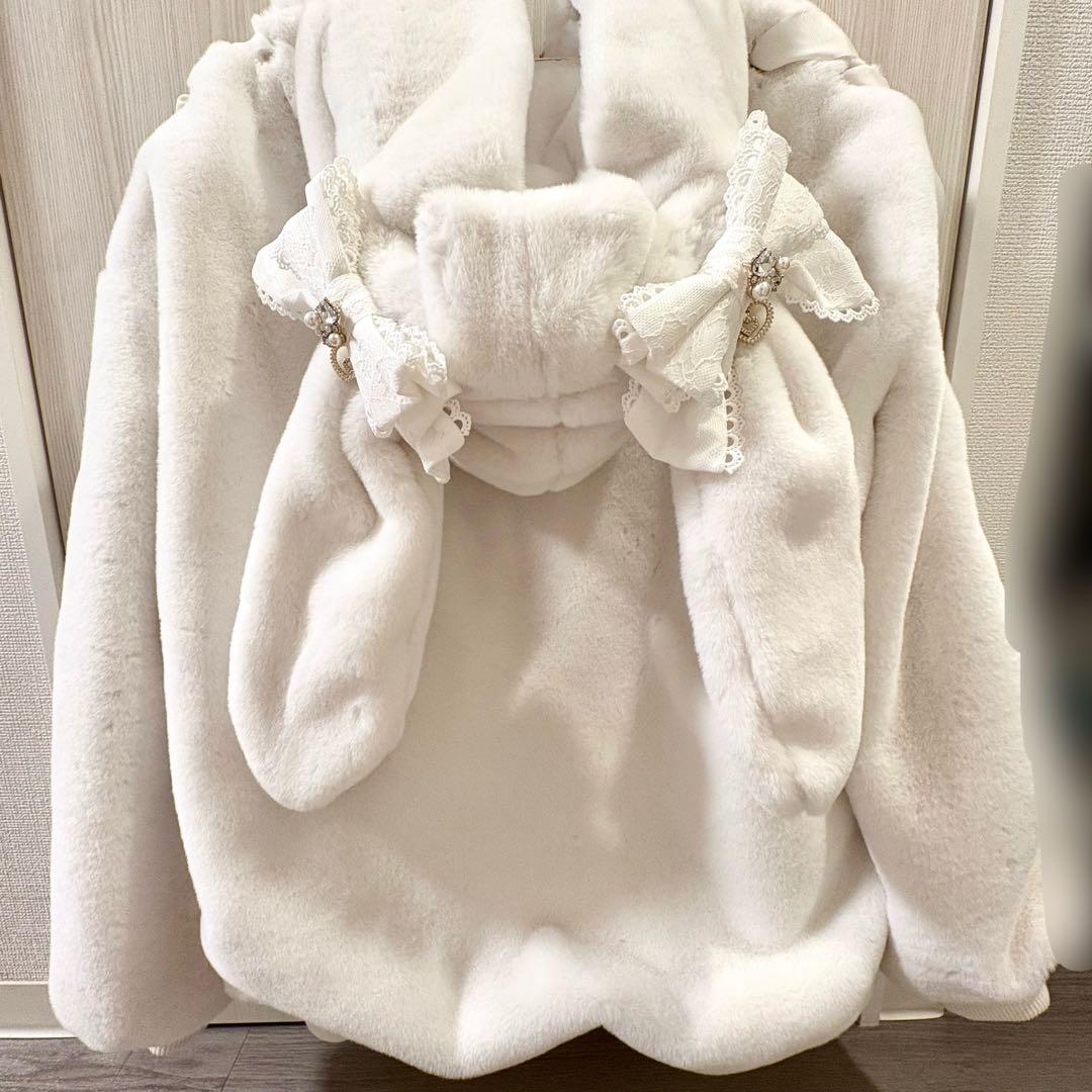 LIZLISA リズリサ リボンうさみみファーブルゾン