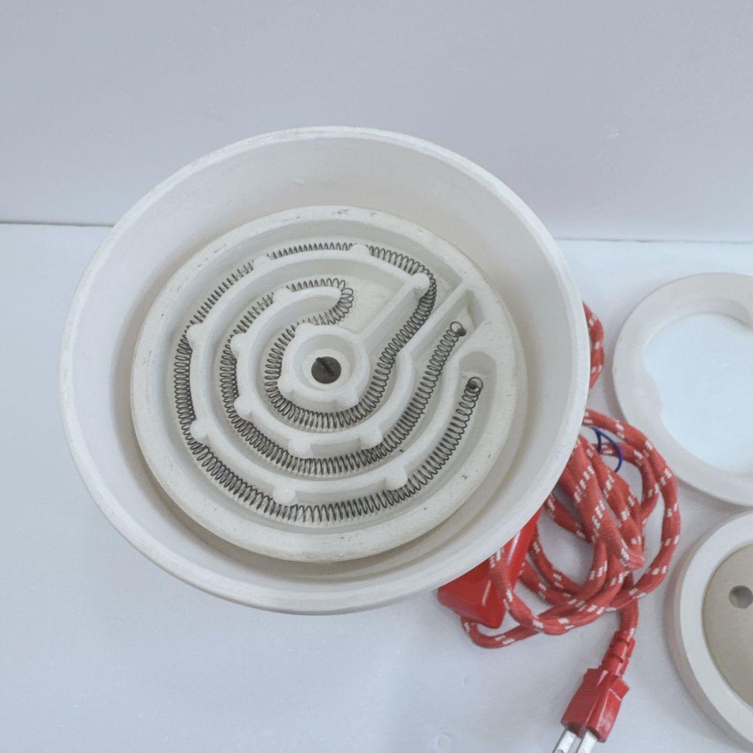 未使用品 煎茶用電茶器 涼炉 白泥 電熱式 通電確認済 素焼