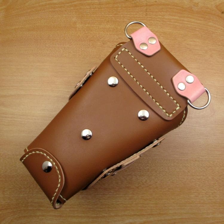 【トリマー向き】 ７丁　キャメル＆ピンク　シザーケース　TSC-10/CCB