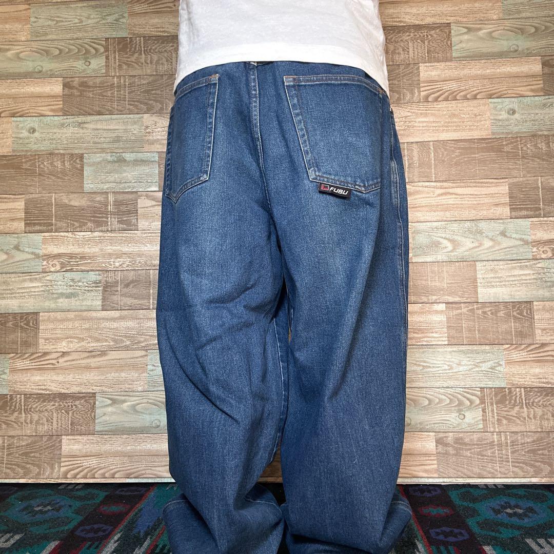 FUBUフブバギーデニムジーンズストリートw42極太b系y2k古着ヒップホップ