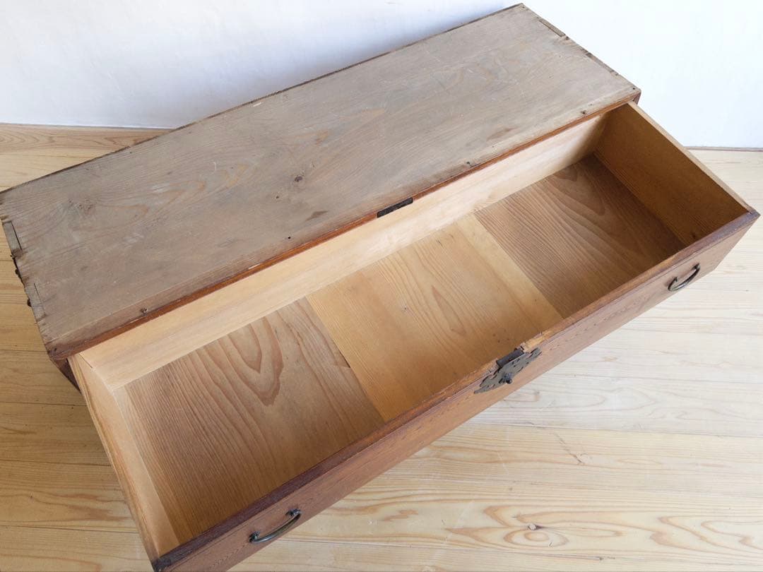 ローボード　チェスト　2段　木製　収納棚　古道具　古家具　アンティーク