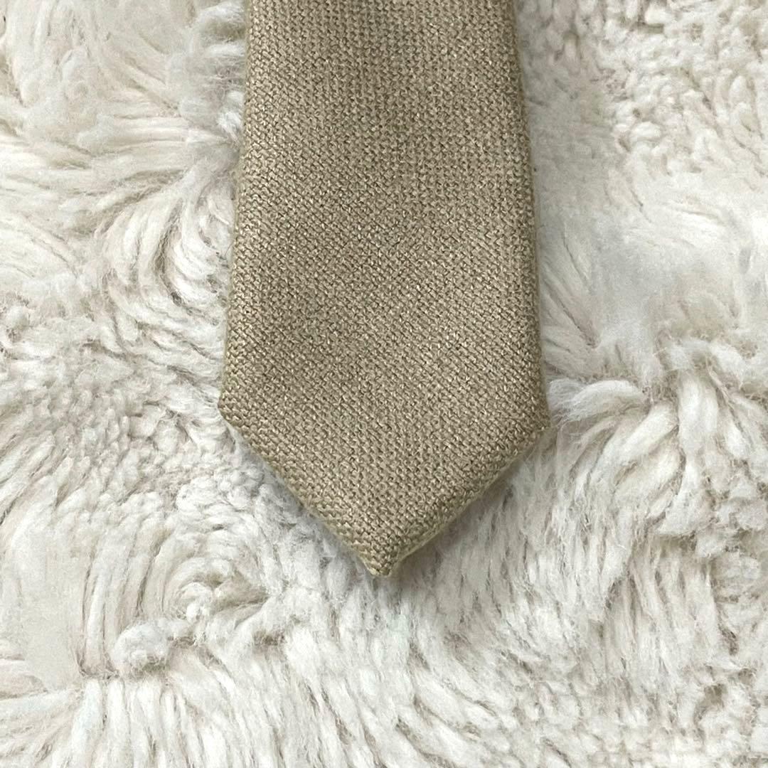 【極美品】ロロピアーナ ネクタイ　ベージュ　カシミヤ 100%