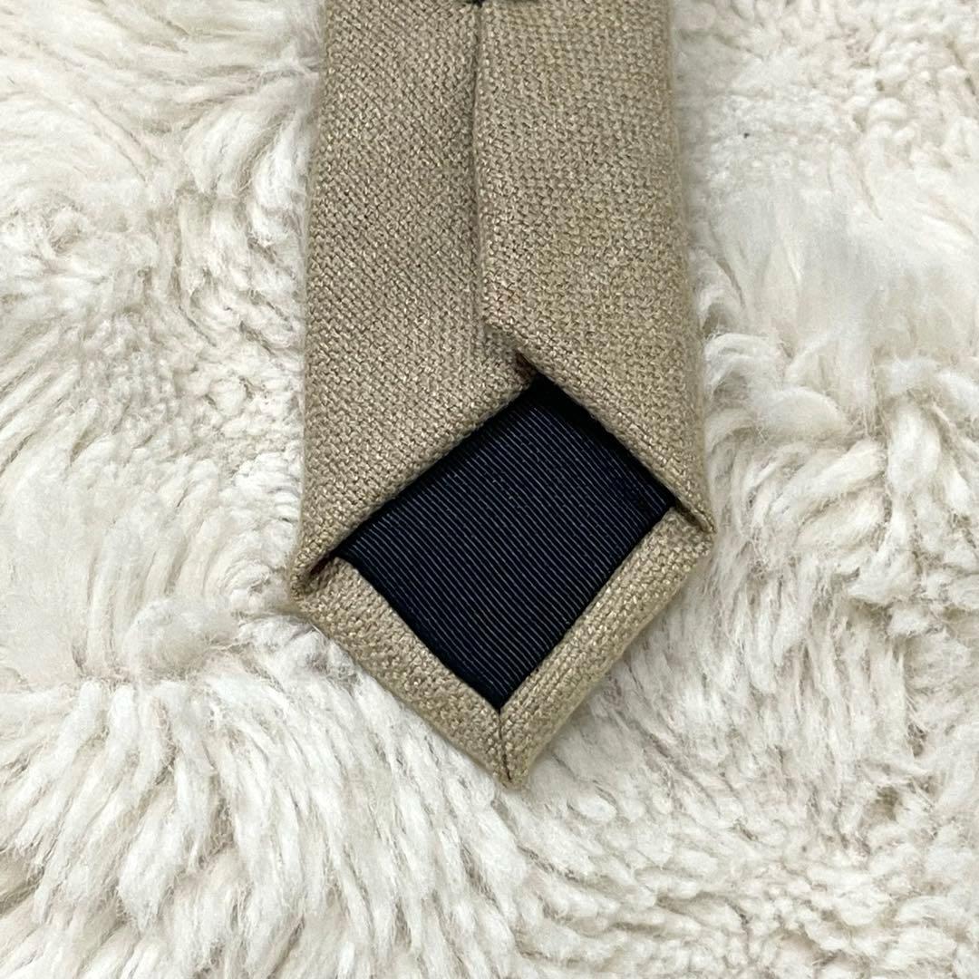 【極美品】ロロピアーナ ネクタイ　ベージュ　カシミヤ 100%