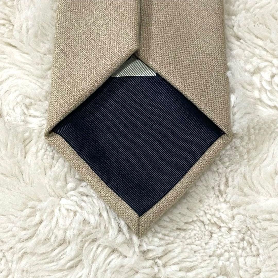 【極美品】ロロピアーナ ネクタイ　ベージュ　カシミヤ 100%