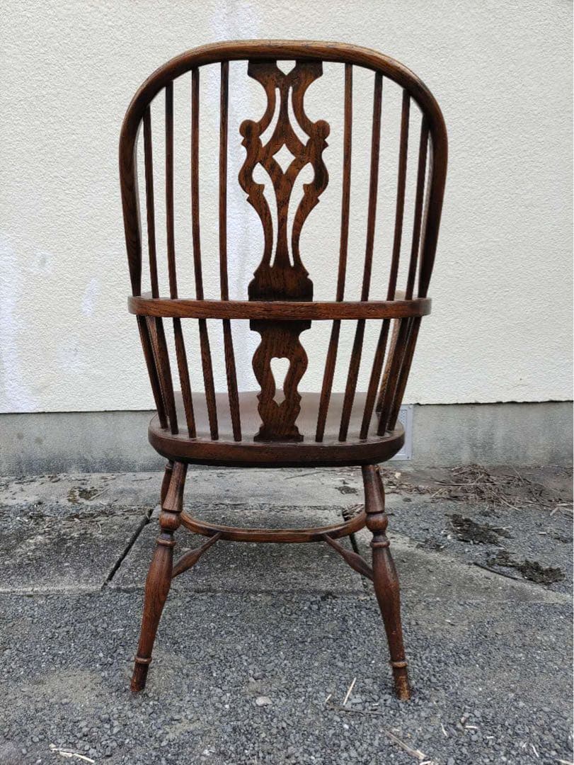 イギリス製 アンティーク椅子 ヴィクトリアン エルム ウインザー 肘掛椅子
