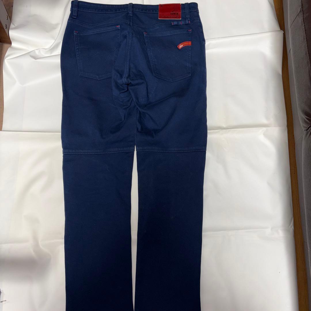 クシタニ EDWIN ネイビー ストレートパンツ