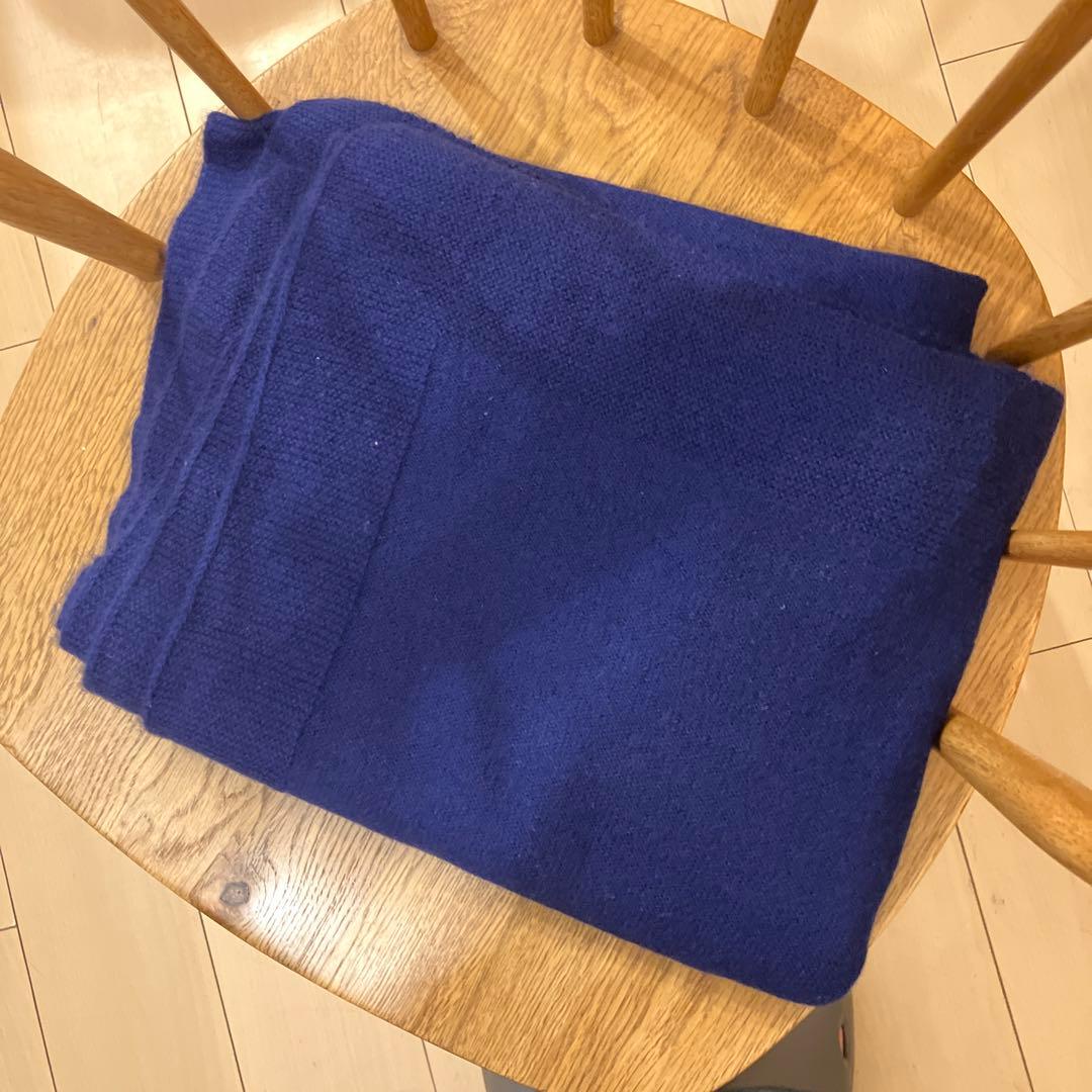 ファクトリー　ロイヤルネイビー　カシミアストール