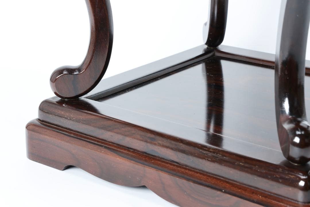 中国美術 香炉台 花台 紫壇 唐木 天然木 飾台 茶道具 四方台