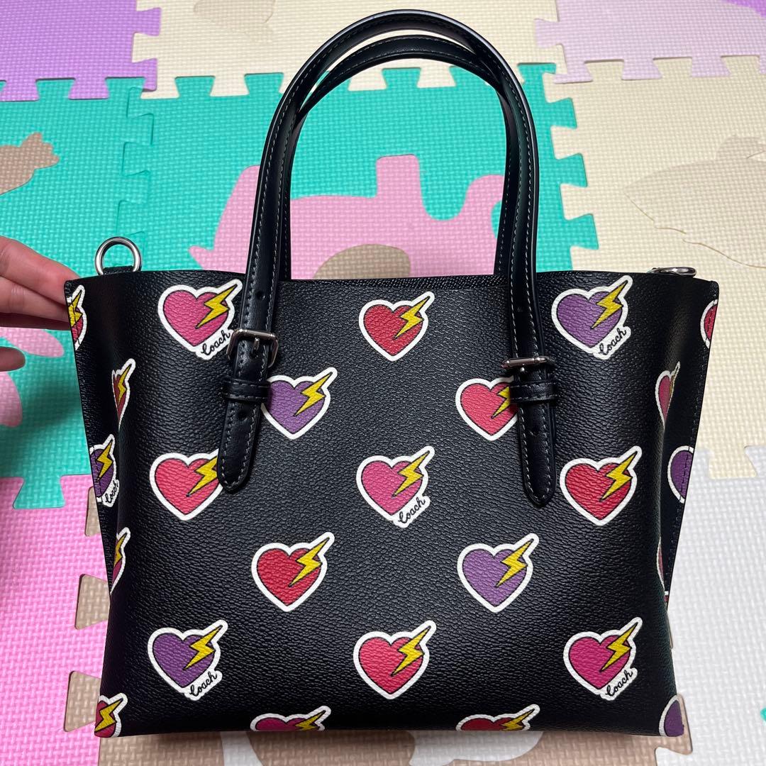 美品　コーチ　coach ハート柄　ショルダーバッグ　ミニバッグ