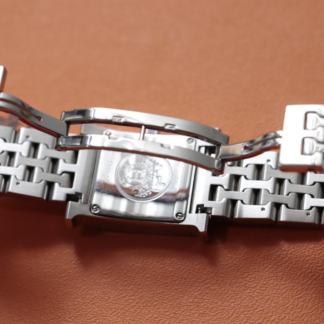 希少！稼働品！極美品　エルメスHERMES Hウォッチ　レディース腕時計　ダイヤ