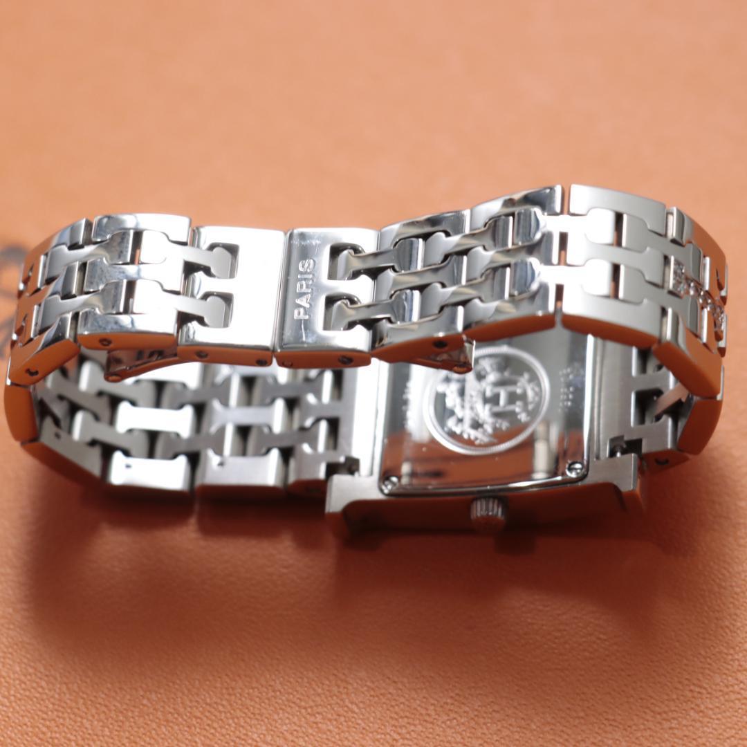 希少！稼働品！極美品　エルメスHERMES Hウォッチ　レディース腕時計　ダイヤ