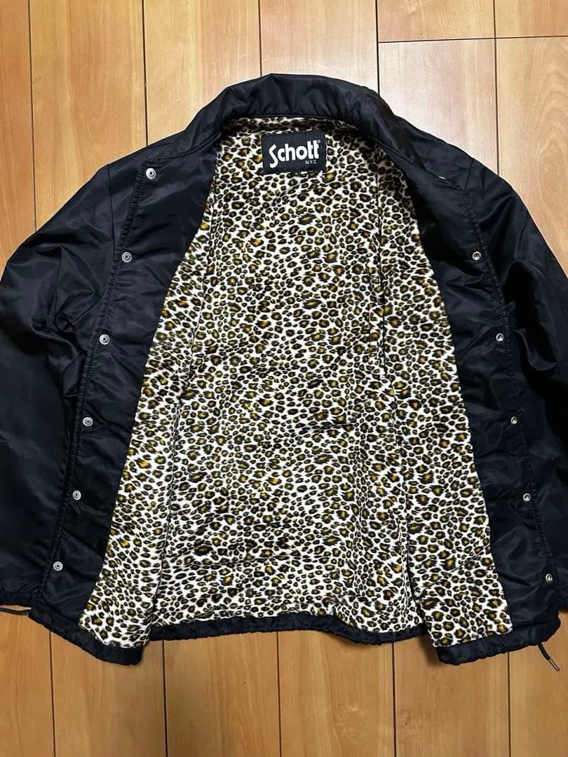 Schott Kings County ジャケット Sサイズ ヒョウ柄