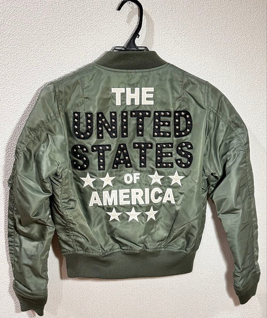 AVIREX 希少AVIREX フライトジャケットMA-1 スタッズロゴS