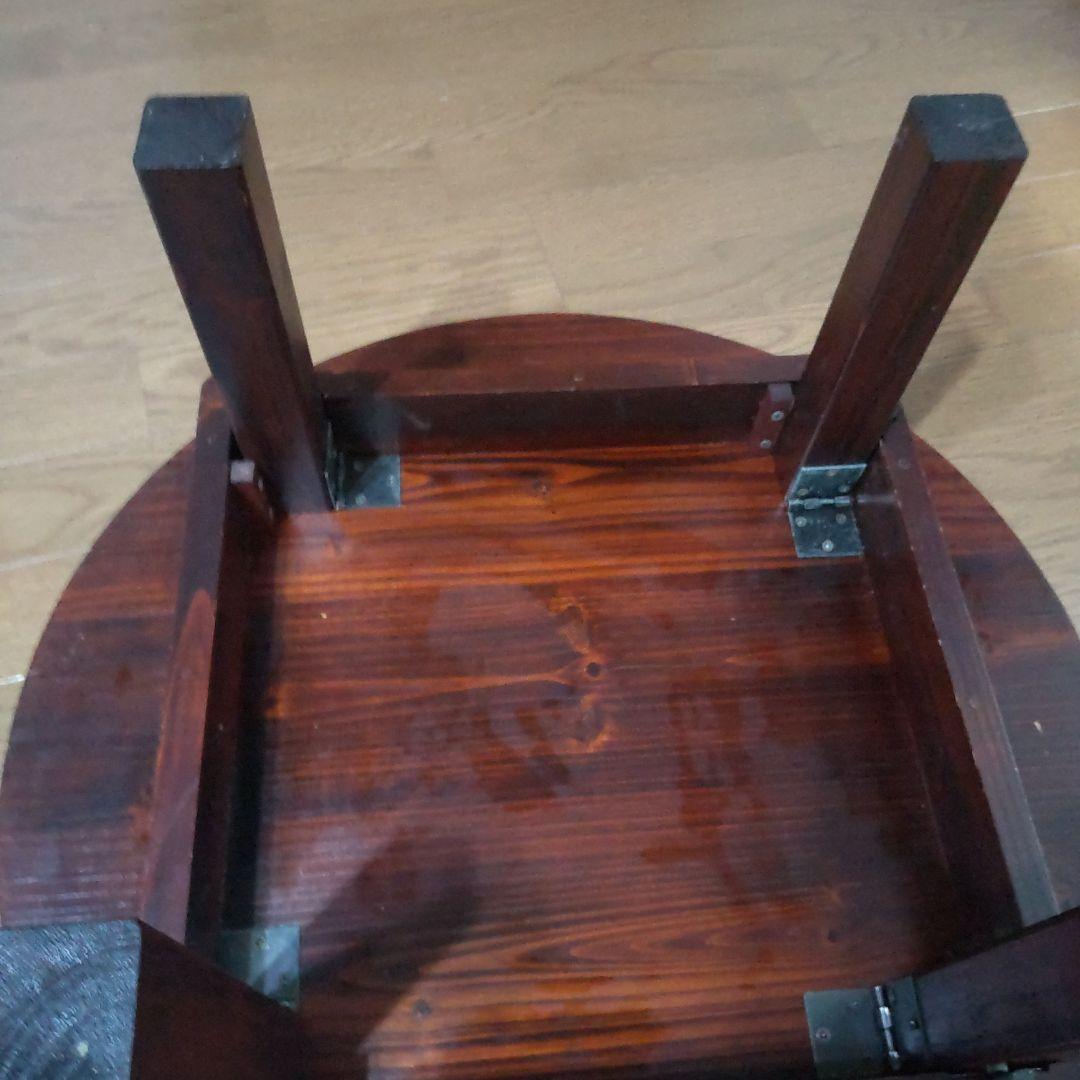 昭和レトロちゃぶ台木製 円形座卓 約60cm