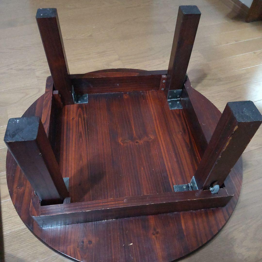 昭和レトロちゃぶ台木製 円形座卓 約60cm