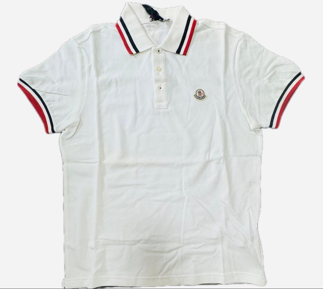 ★新品MONCLER モンクレール 半袖 ポロシャツ ホワイト L