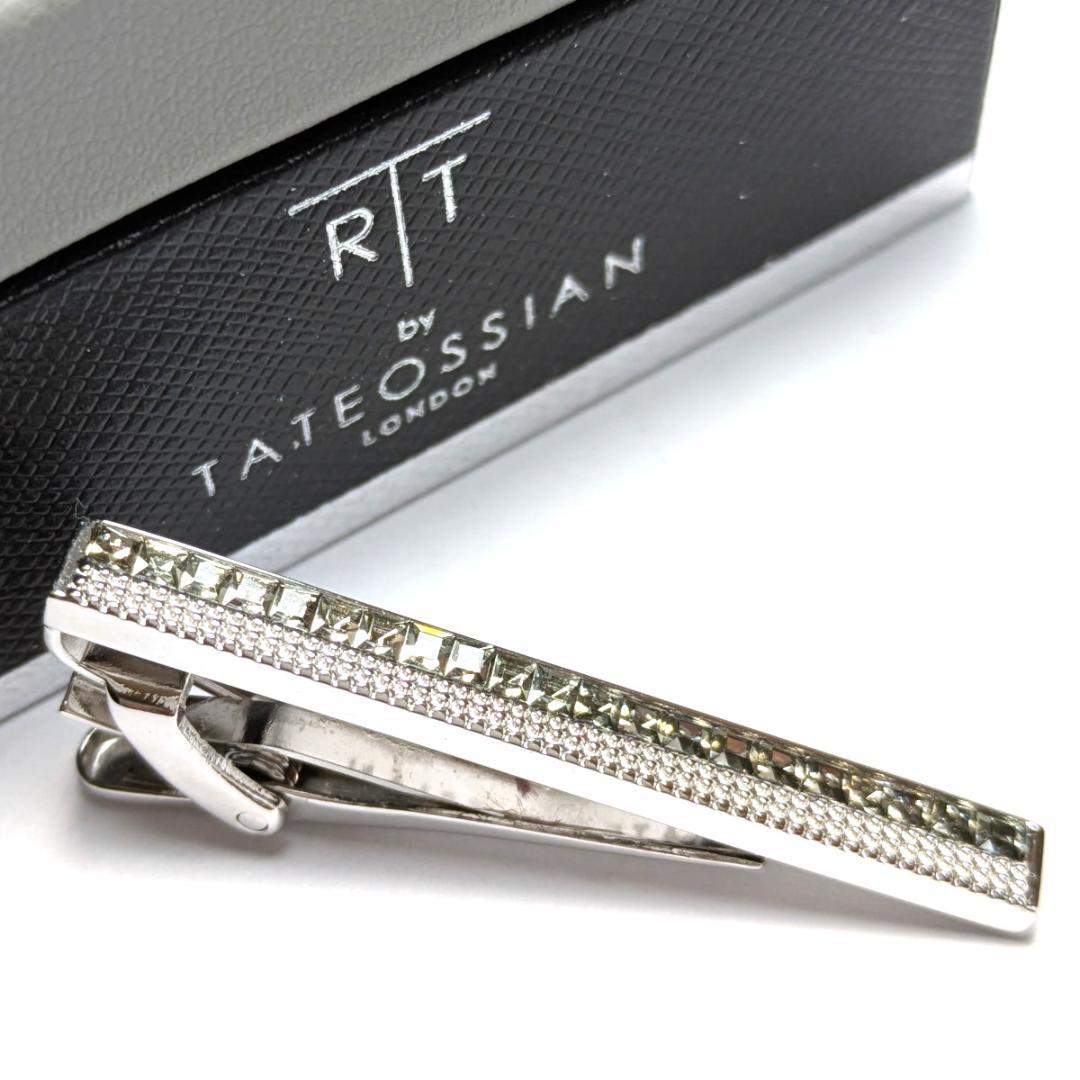 tat89 英国製 タテオシアン ネクタイピン シルバースワロフスキー ショート