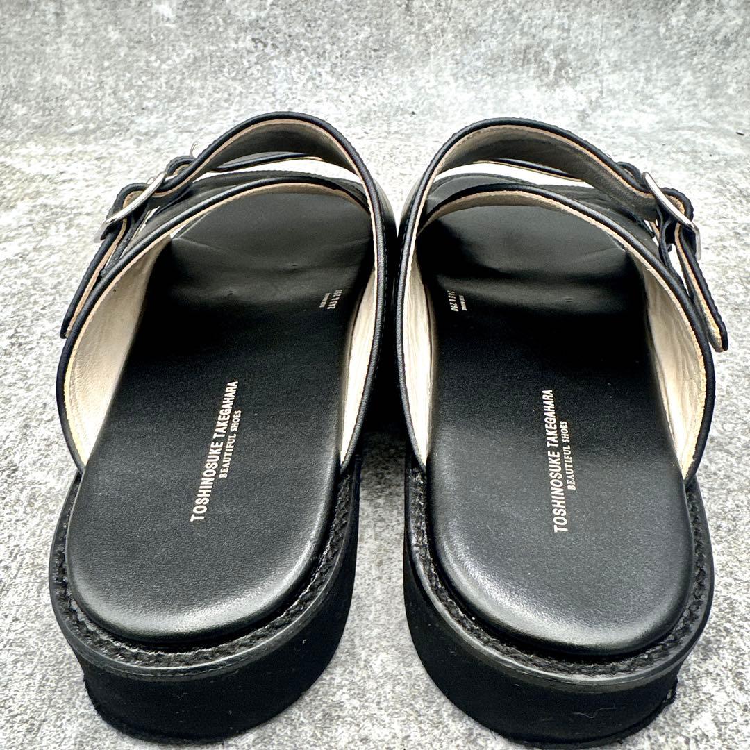 極美品　ビューティフルシューズ トシノスケタケガハラ レザーサンダル　24.5