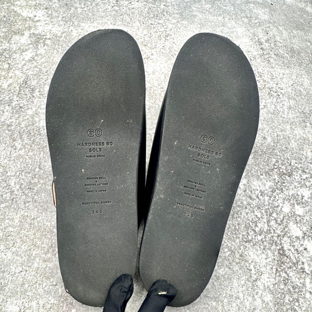極美品　ビューティフルシューズ トシノスケタケガハラ レザーサンダル　24.5