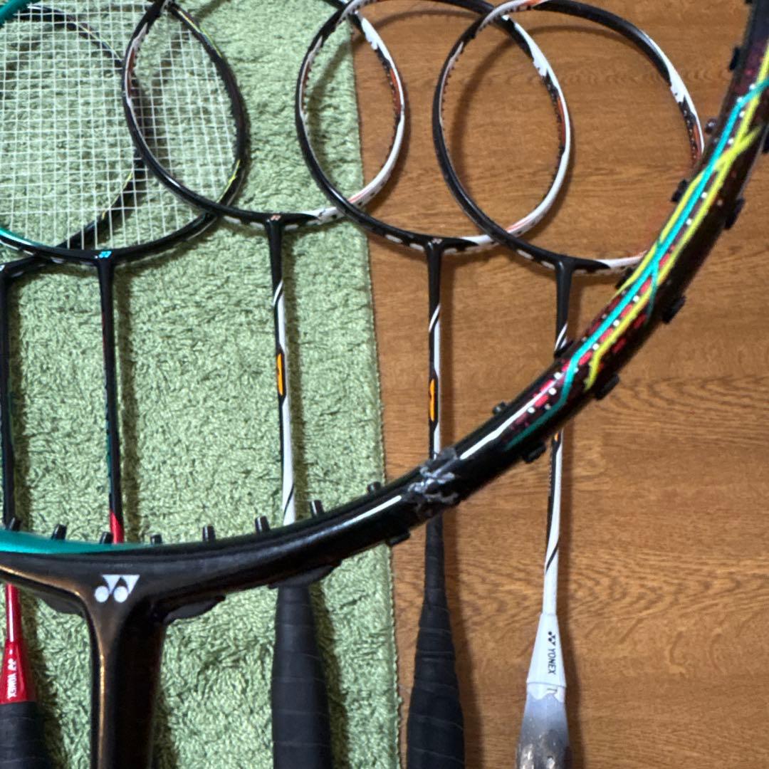 バドミントンラケットジャンク品7本セット