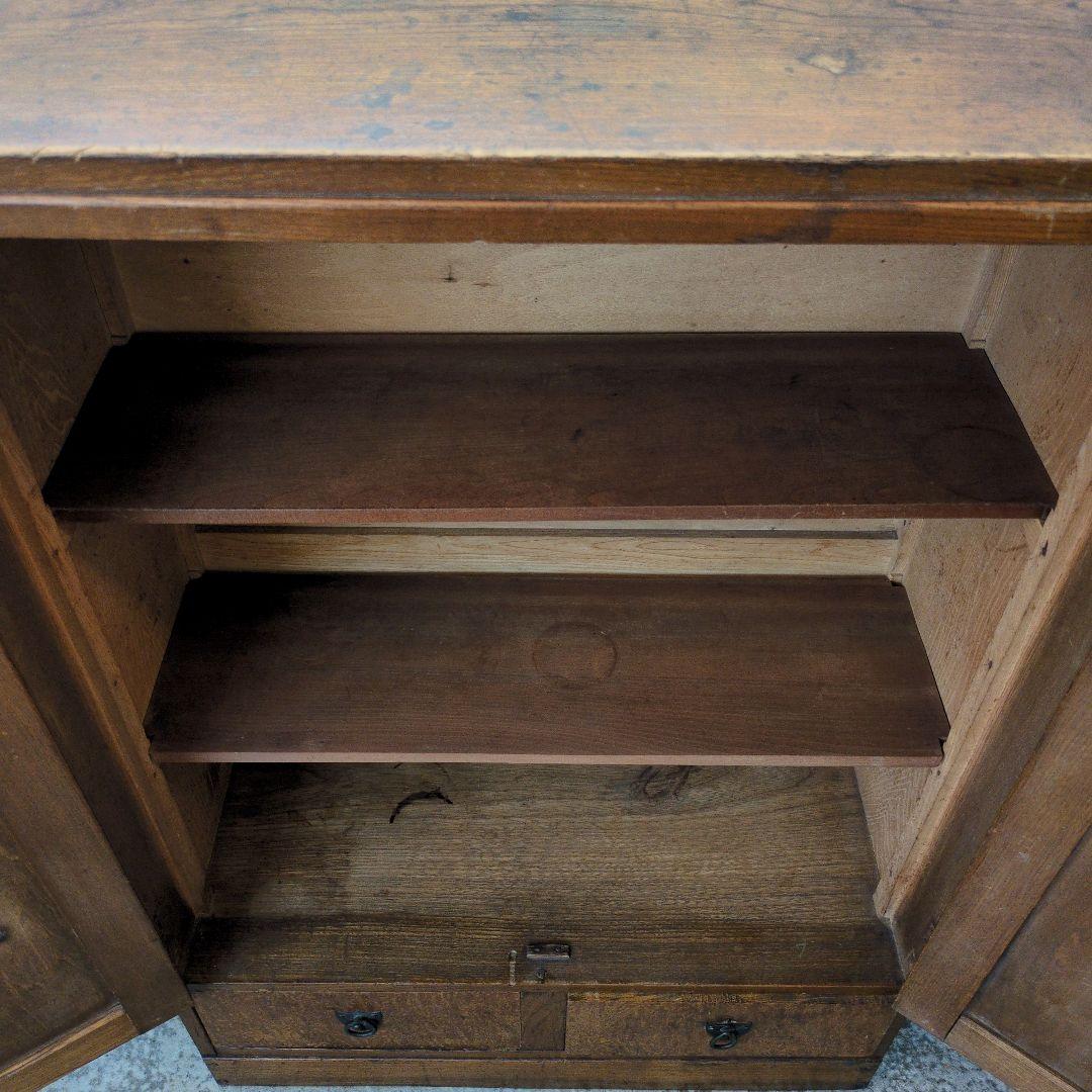 希少　アンティーク　棚　シェルフ　木製 本棚　食器棚