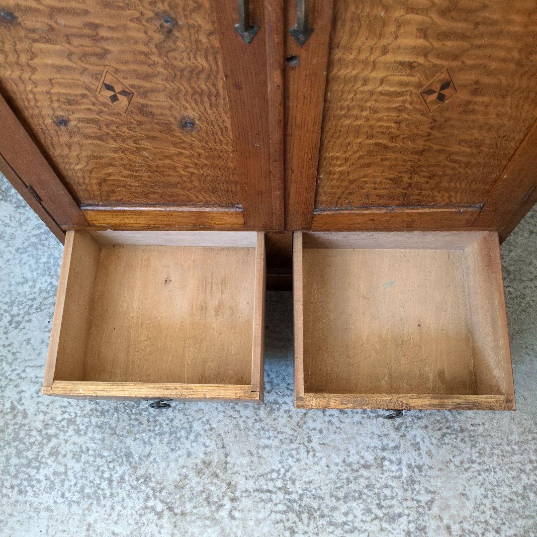 希少　アンティーク　棚　シェルフ　木製 本棚　食器棚