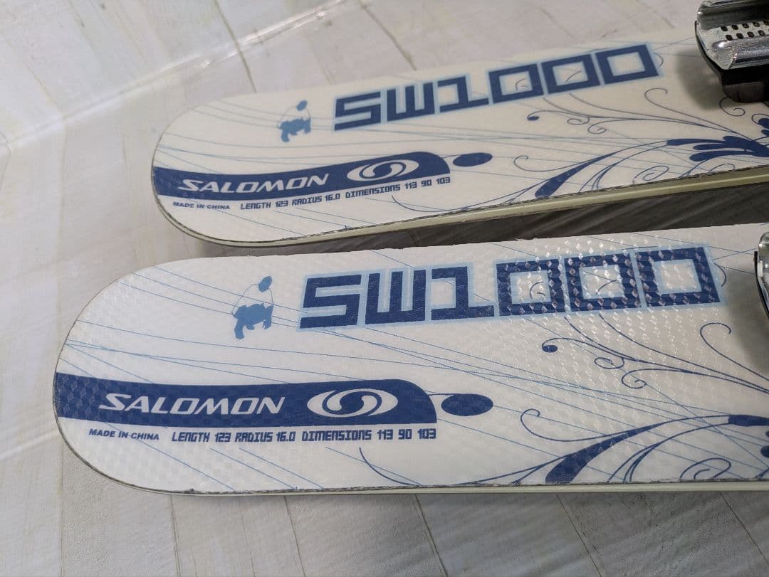 SALOMON ミッドスキー 123cm SW1000　ブーツストックセット