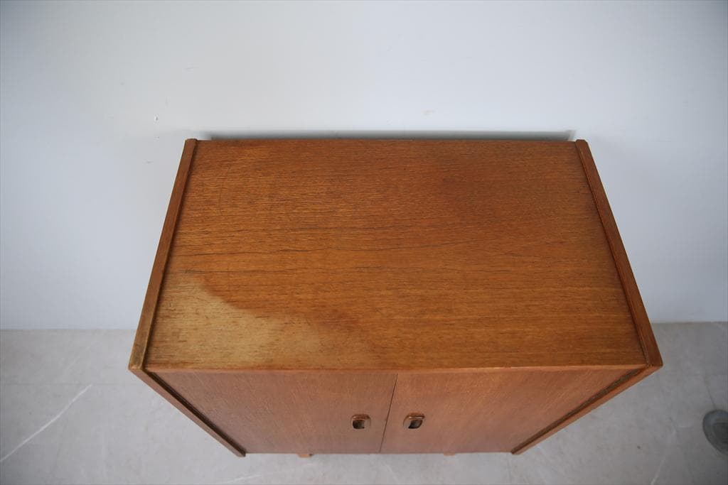 英国アンティークチークキャビネット/木製サイドボード/キッチン収納(91-160