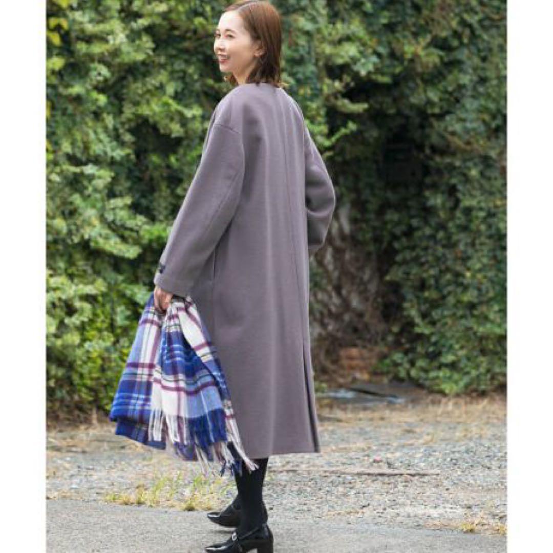 【新品】アーバンリサーチロッソ／Balli ノーカラーコート ウールコート